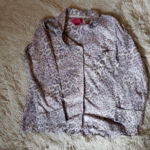 Victoria Secret pink/grey pajama top button down